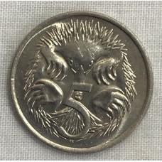 AUSTRALIA 1982 . FIVE 5 CENTS COIN . ECHIDNA